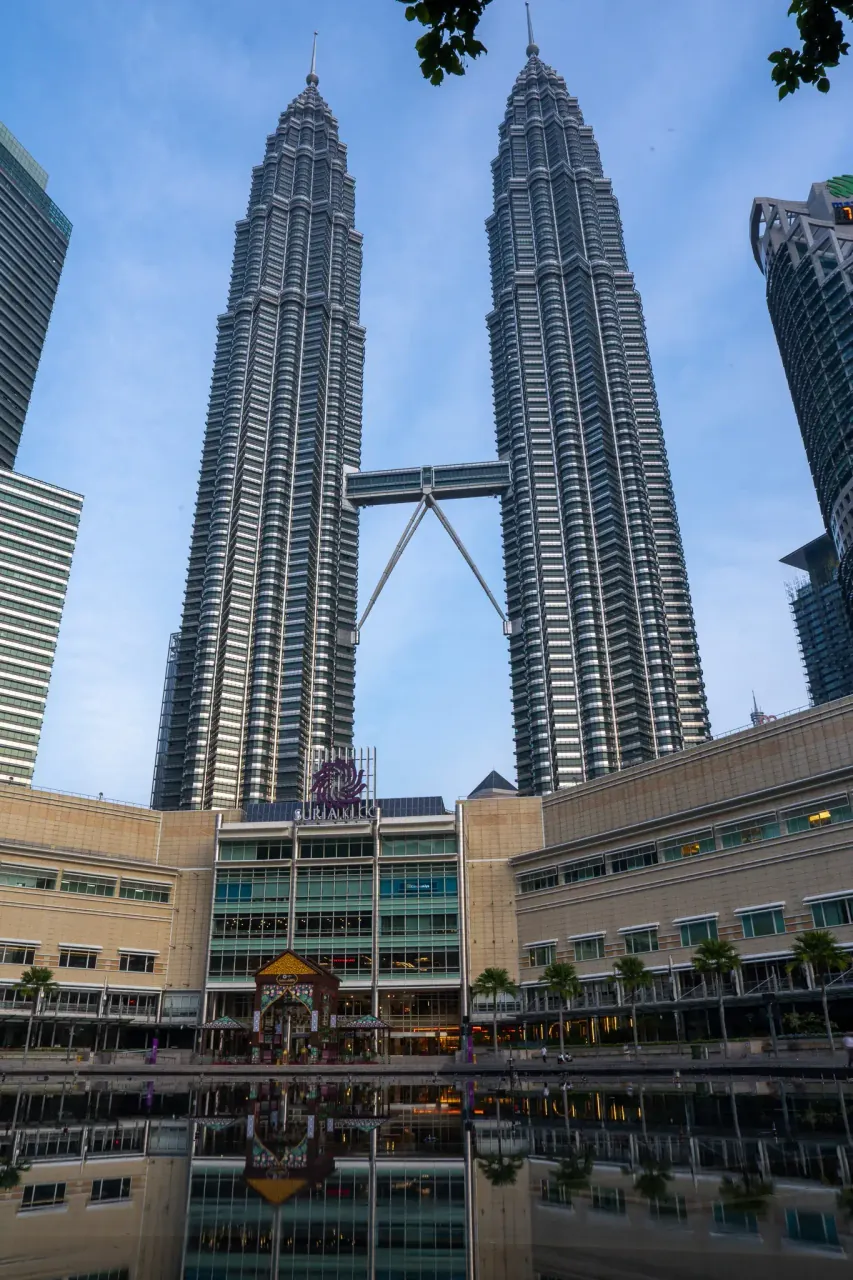 Twin Towers and Suria KLCC at golden hour