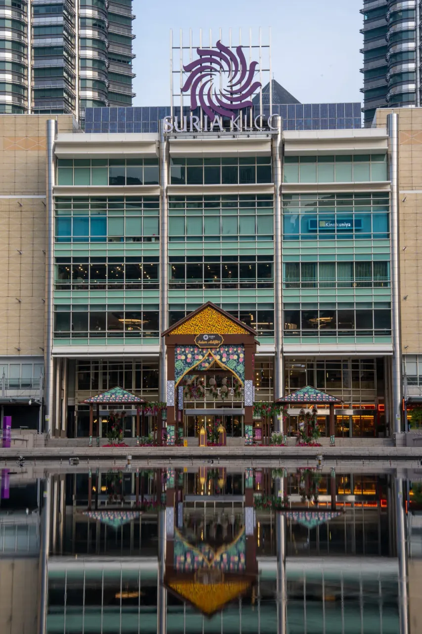 Suria KLCC glass facade reflections